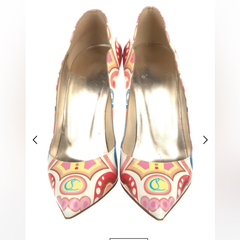 Christian Louboutin Multicolor Patterned Heels - Picture 2 of 4